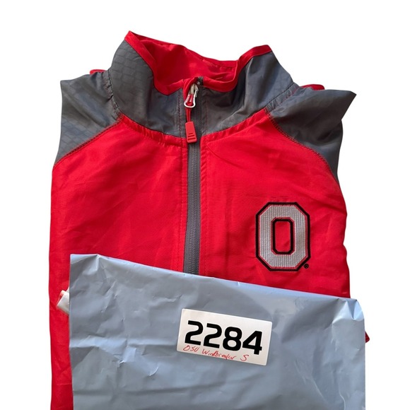 Ohio State The Oval Red & Gray Full-Zip Windbreaker Jacket Men's Size S OSU - Picture 11 of 11